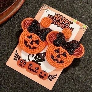 Women’s Disney Handcrafted Glass Bead Mickey Mouse Earrings - NWT